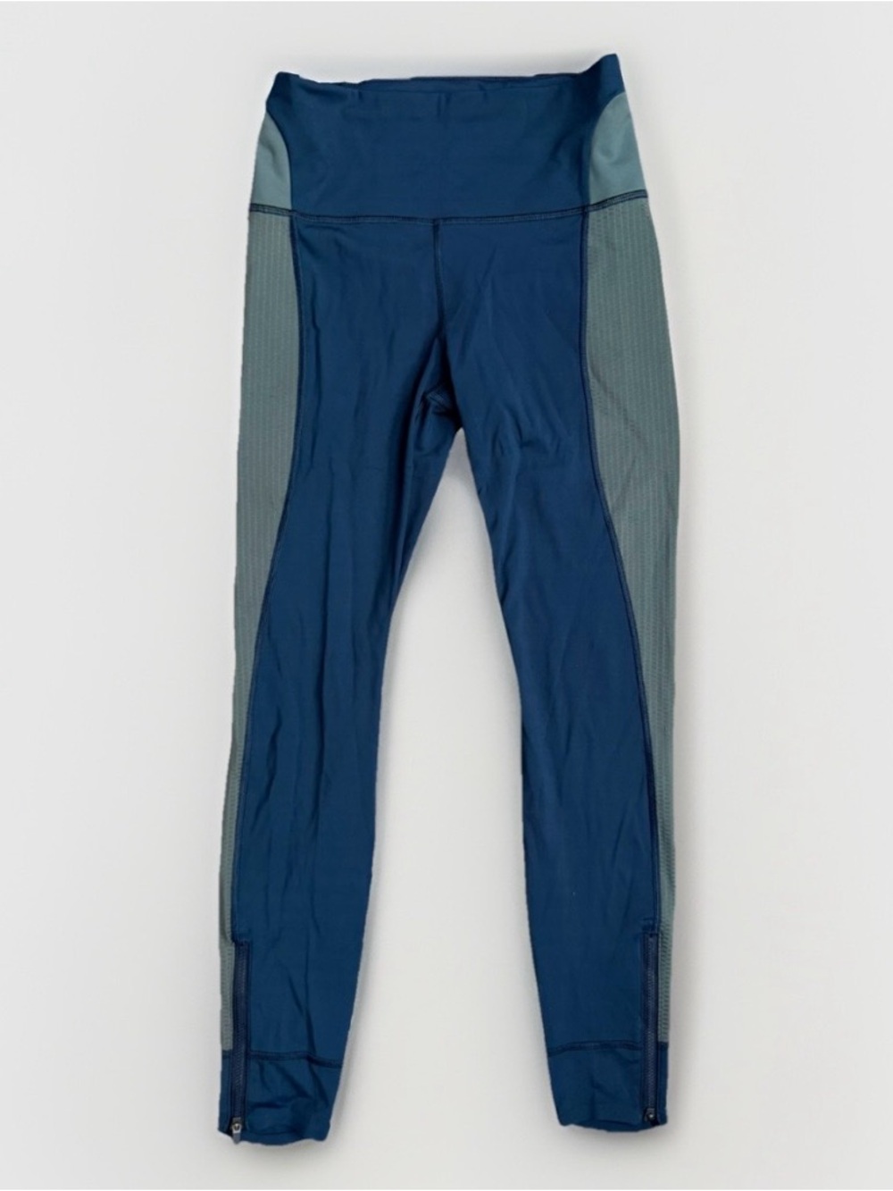 Athleta x Allyson Felix Leggings Blue/Gray Cropped Size XS Activewear Gym Train